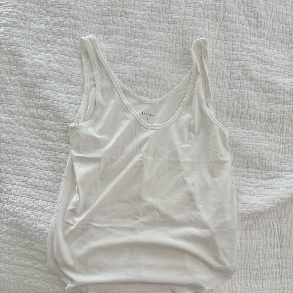 Quince White Modal Tank Top S NWOT
